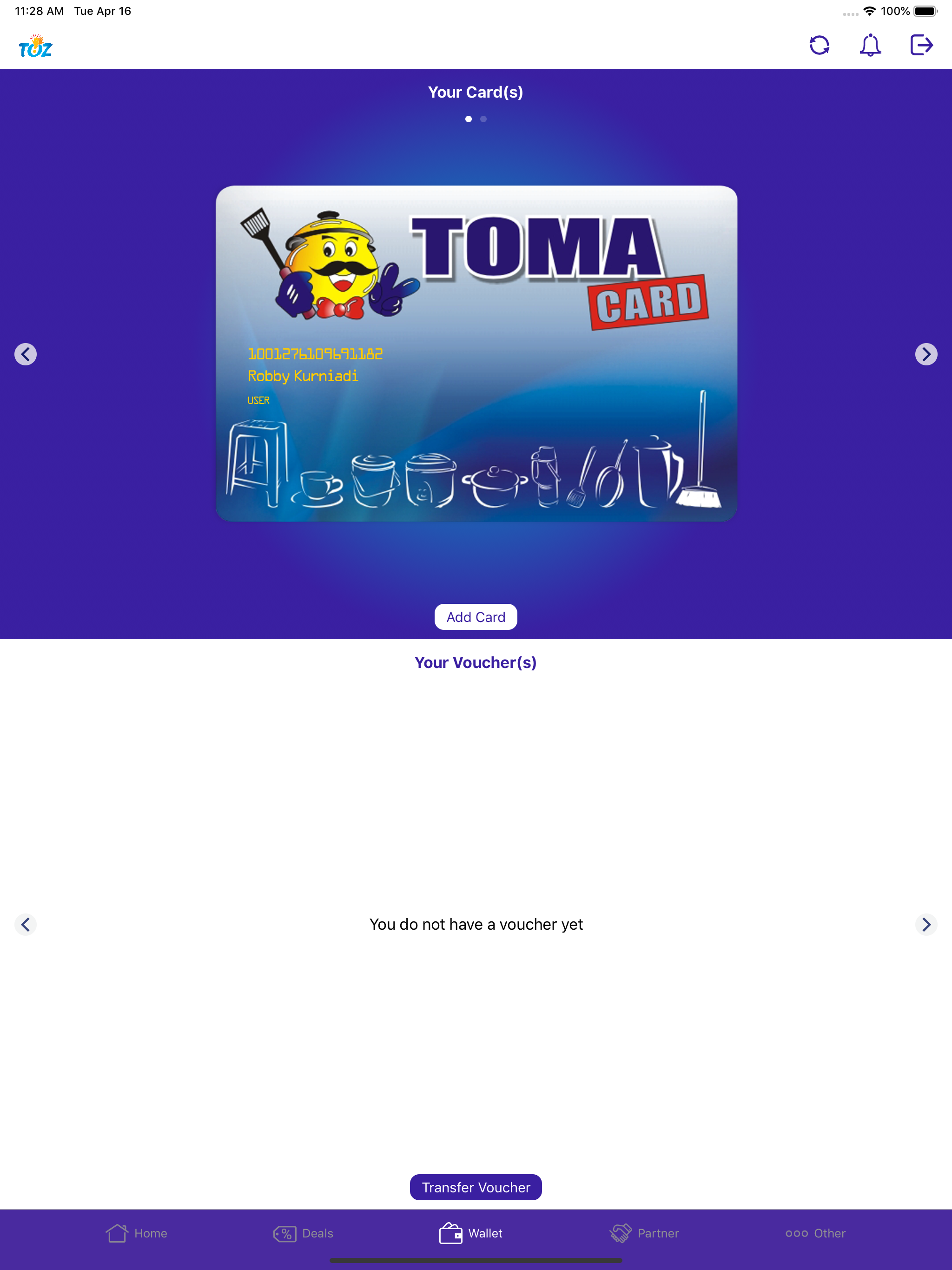 TOZ Member Card