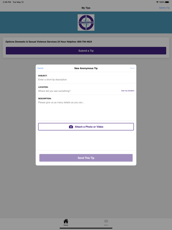My Mobile Options iPad screenshot