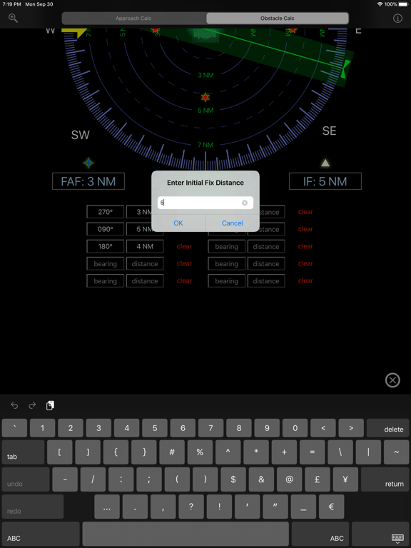 Offshore Safe Approach Calc iPad screenshot 6 - Navigation app
