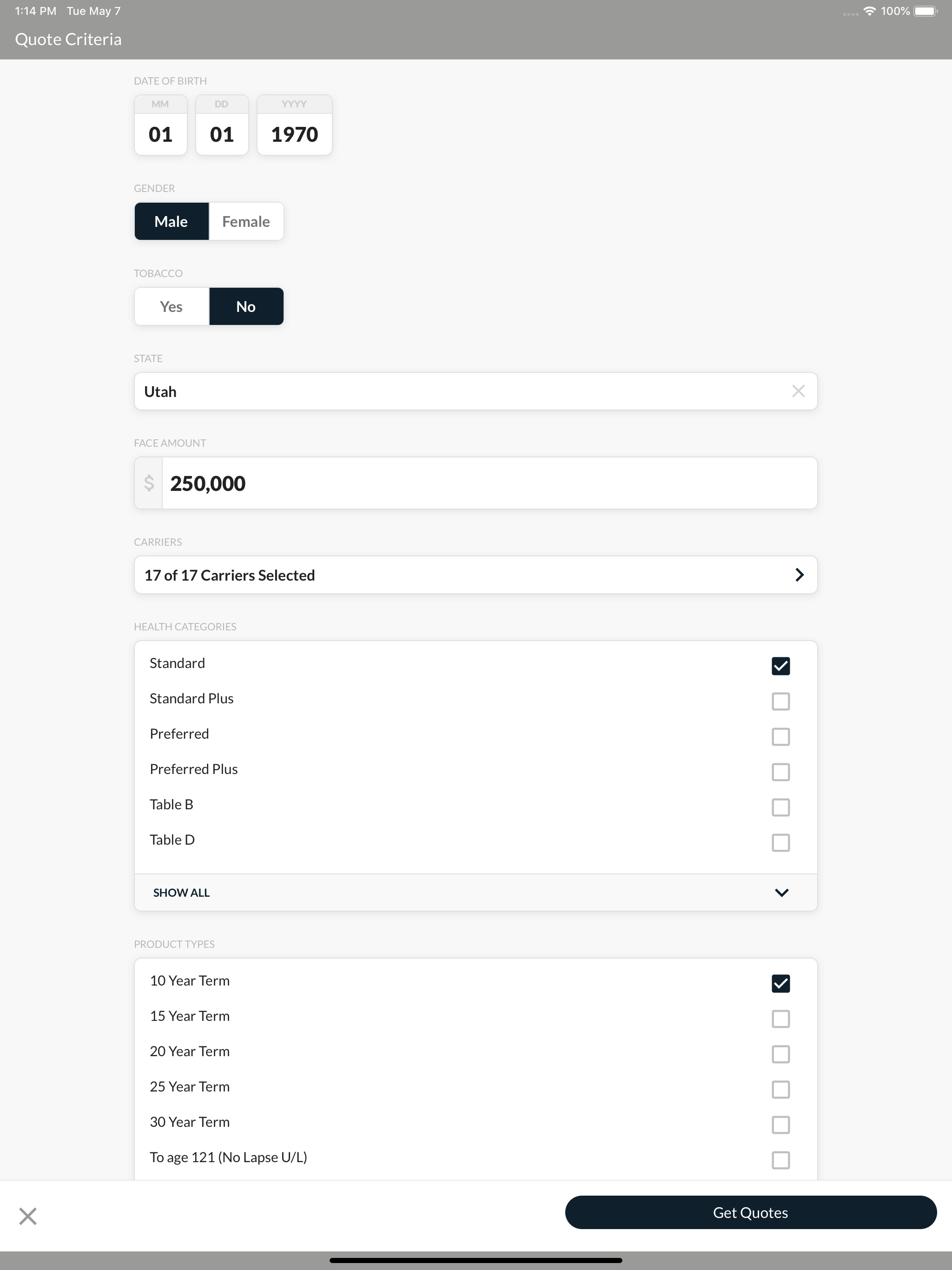 Insurance Quotes & Backoffice screenshot 10