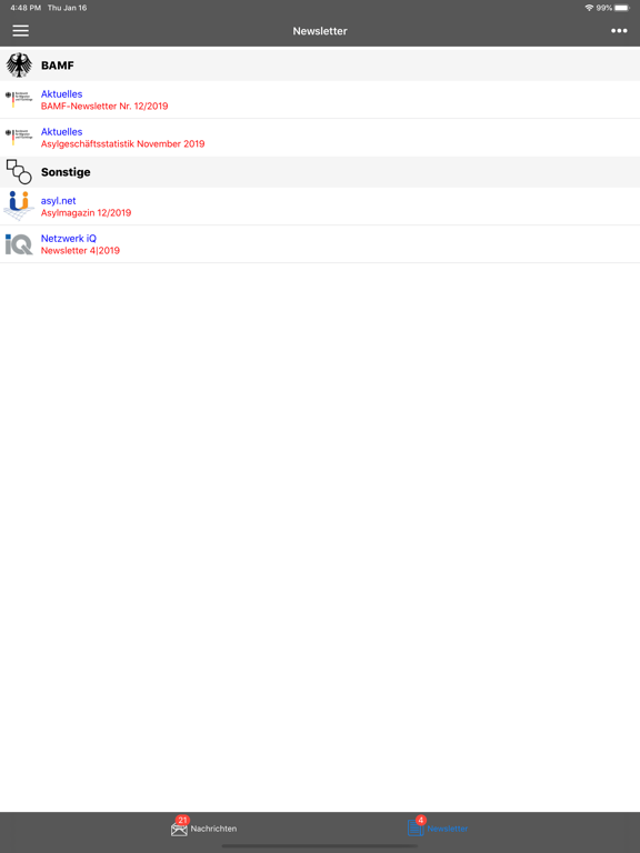 Asylforum iPad screenshot 4 - News app
