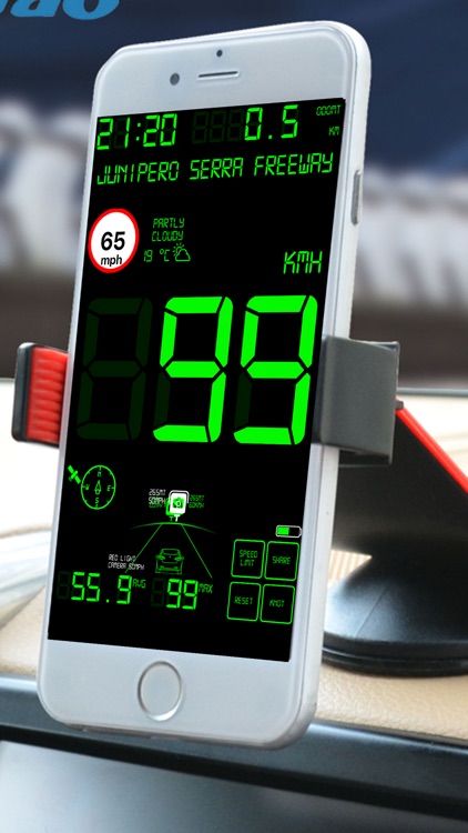 Speedmeter mph digital display