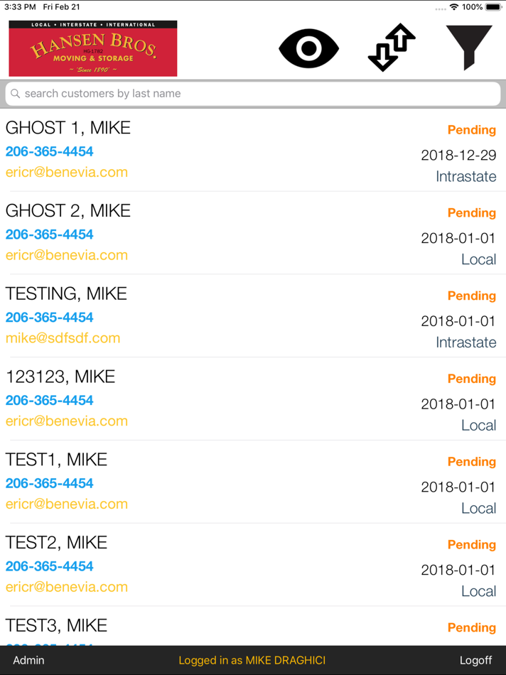 #1. Mover Estimator Tool (iOS) 由: Hansen Bros Moving & Storage
