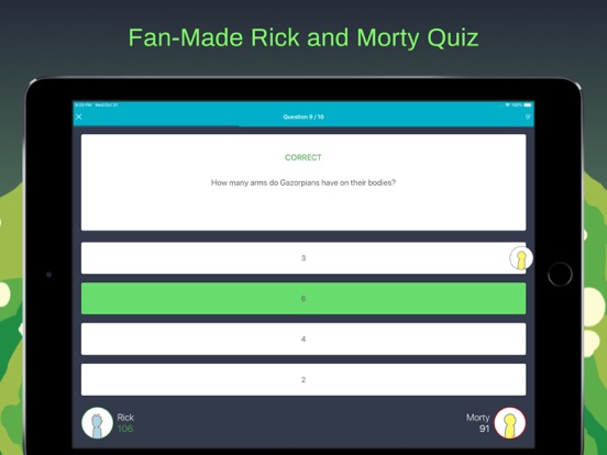 Screenshot #4 pour Fan Quiz for Rick and Morty