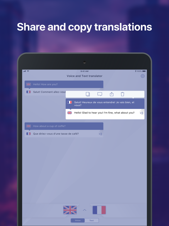 Voice and Text Translator App iPad screenshot 6 - Productivity app