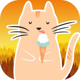 Cat stealing ice cream