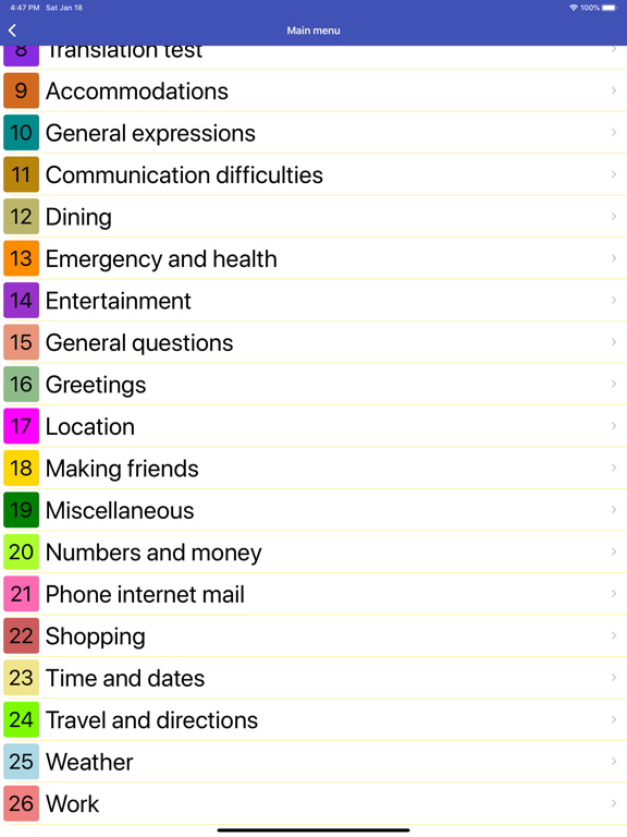 Learn 100 Languages iPad screenshot 4 - Education app