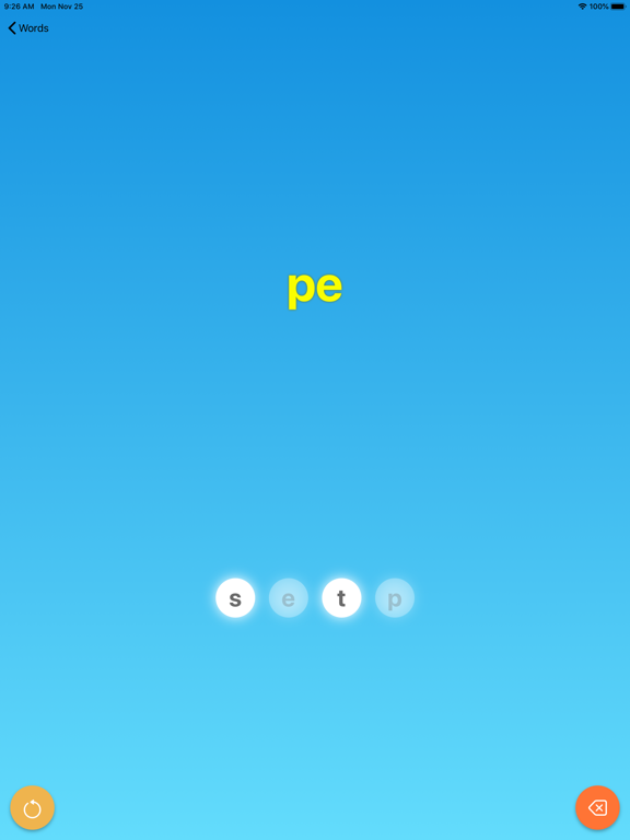 ReWords - Spelling Test iPad screenshot