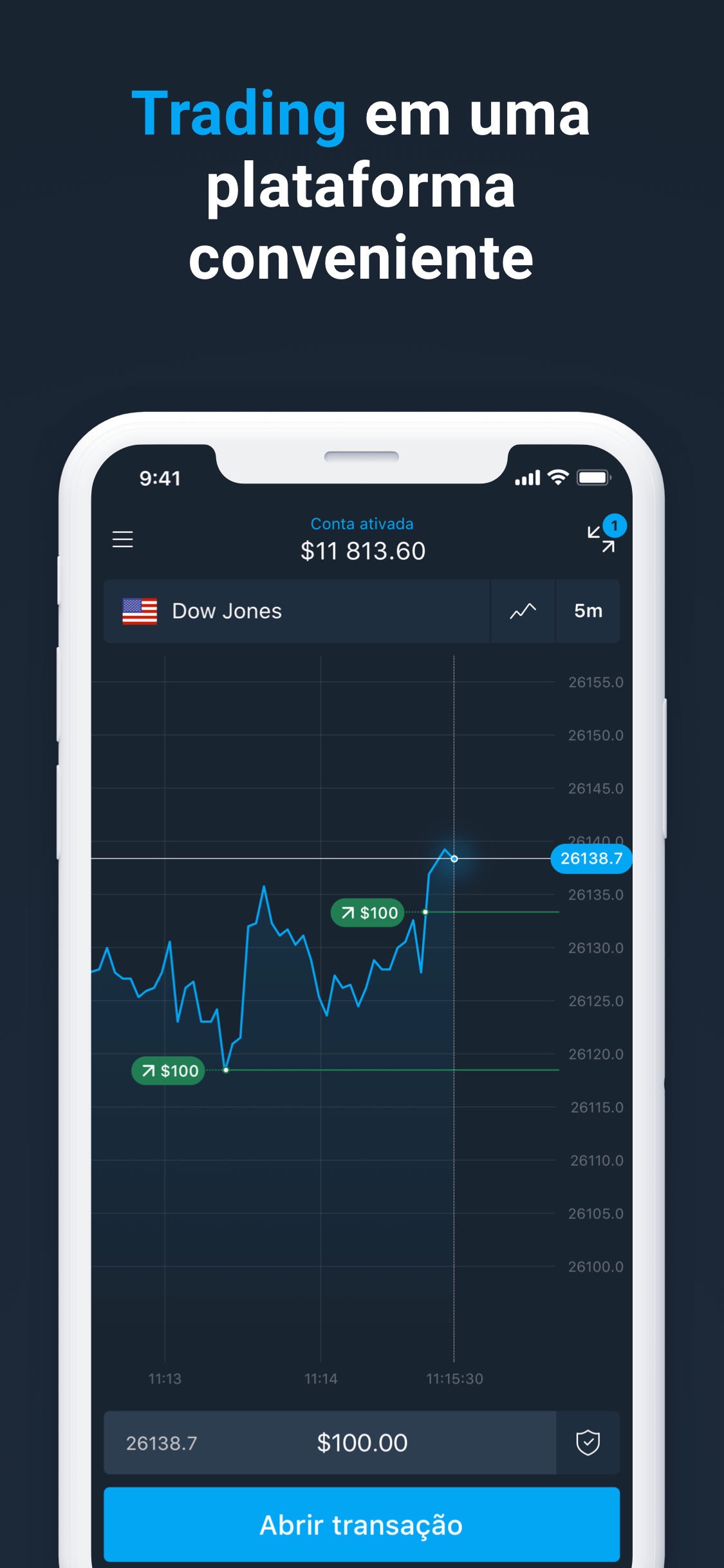 Screenshot do app Olymp Trade - corretora móvel