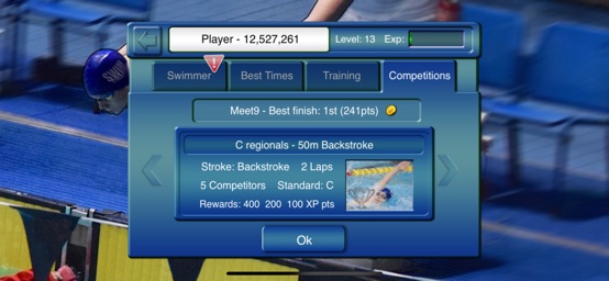 Screenshot of SwimChamp