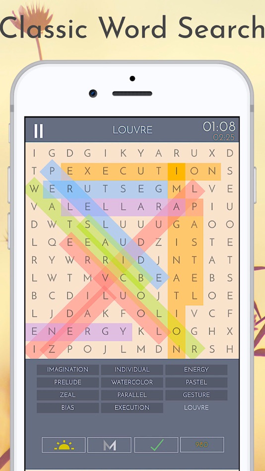 #3. Word Search Puzzles• (iOS) By: WALABOK LLC