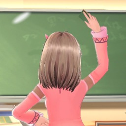 Girl Clean Blackboard
