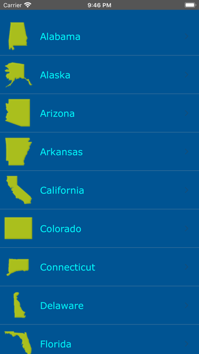 Screenshot #1 pour USA Fishing Lakes - The Top