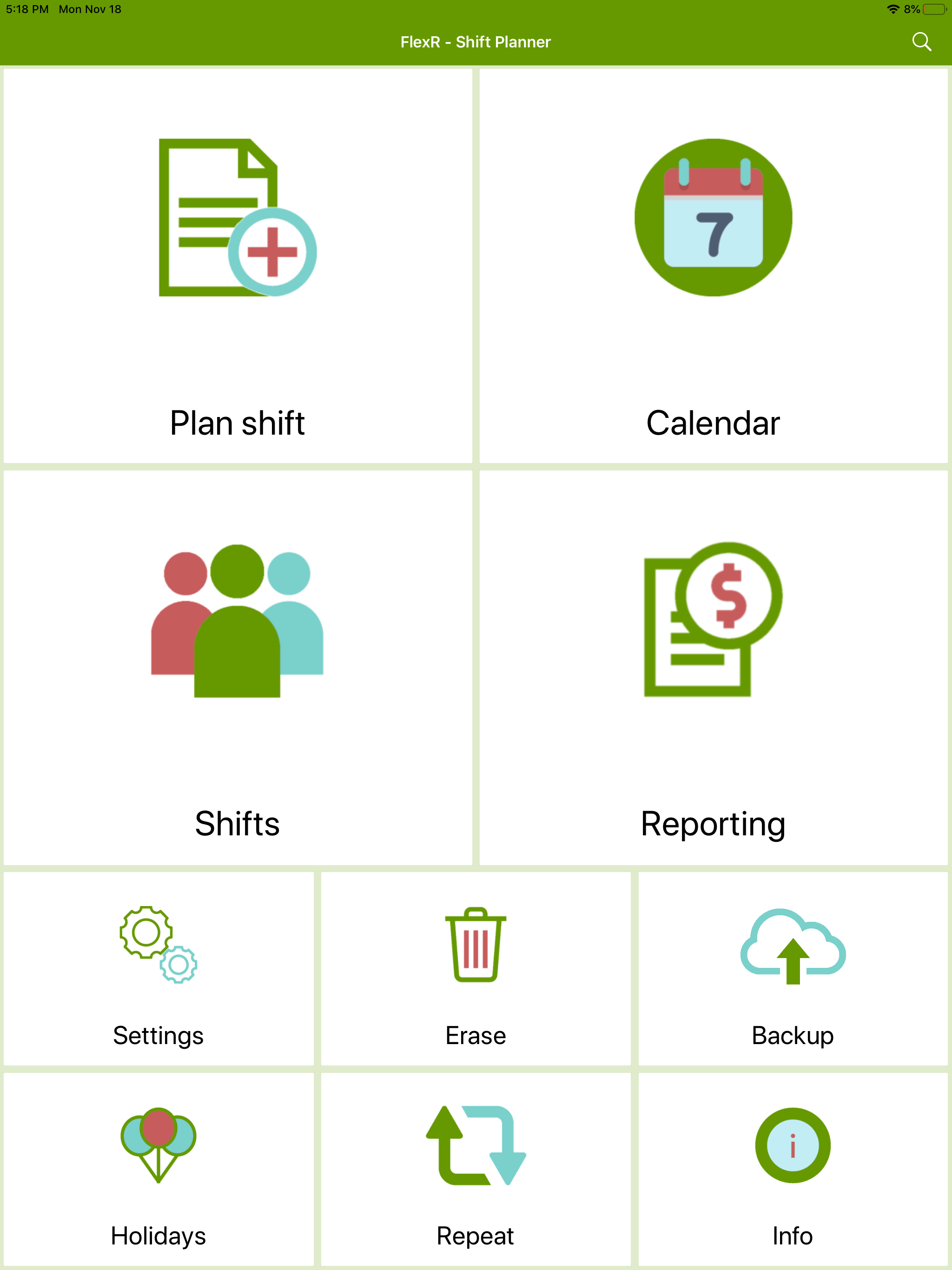 FlexR (Shift planner)