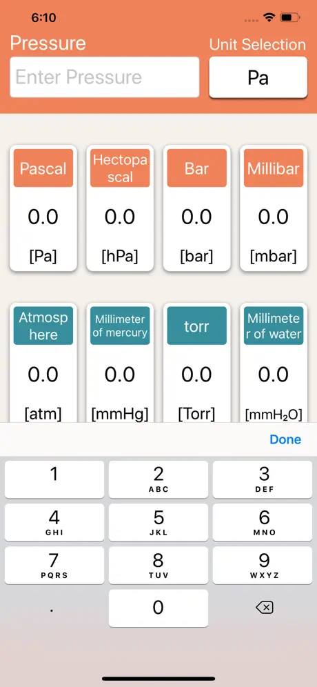 Pressure Units Converter