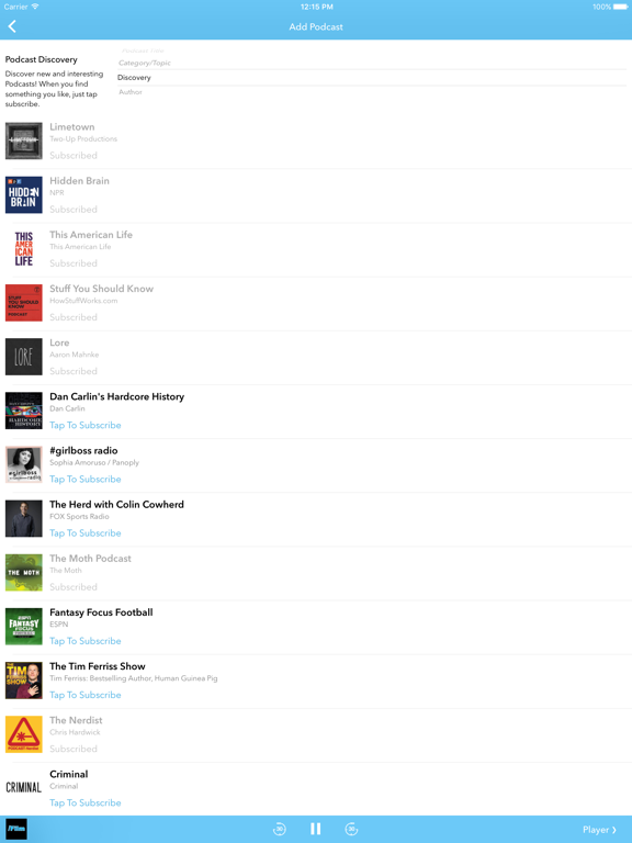 SkipCast: Podcast Player Screenshots