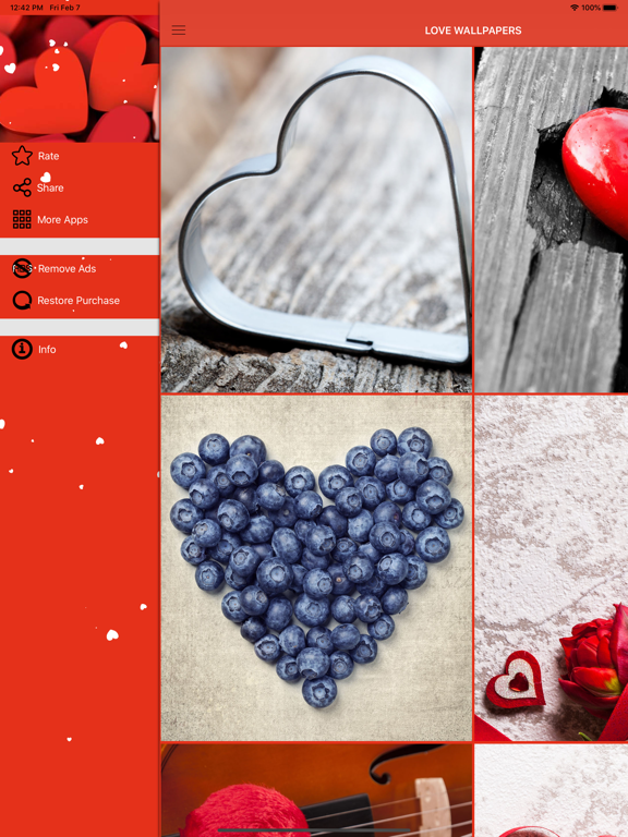 Screenshot #5 pour Fonds d'Écran Amour Romantique
