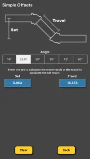 pipe offset calculator iphone screenshot 4