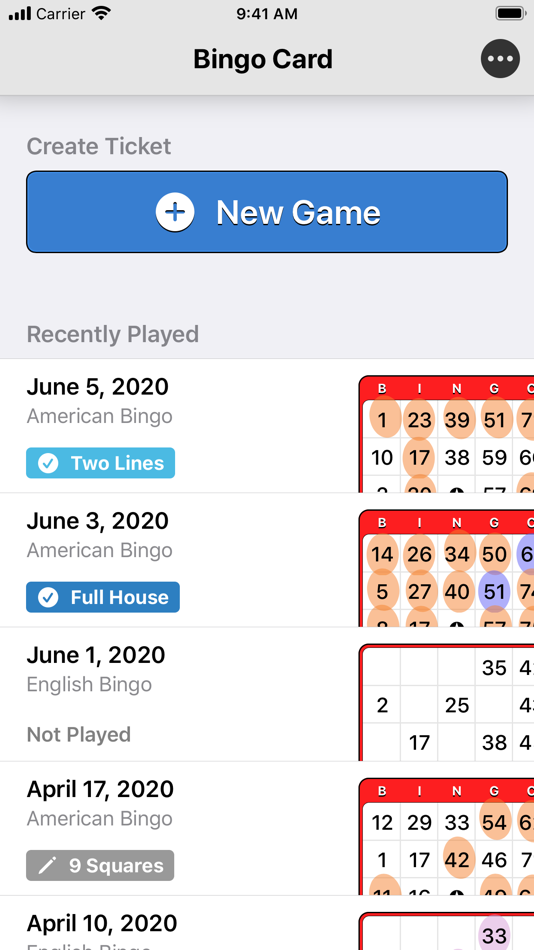 Bingo Card - Ticket Generator - 1.0.1 - (iOS)