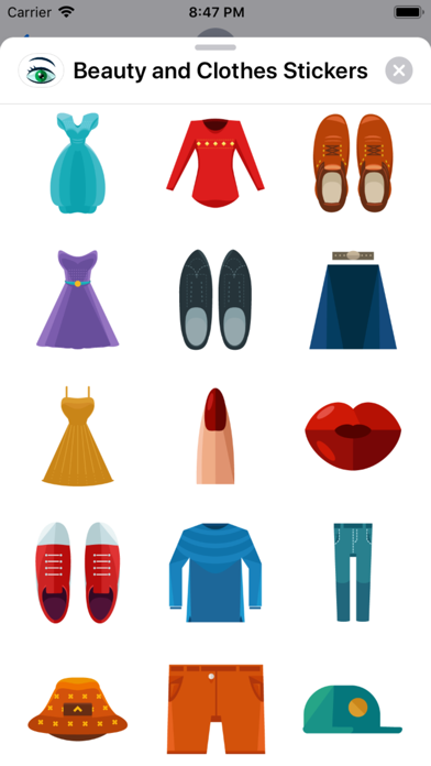 Beauty and Clothes Stickers Screenshot 3