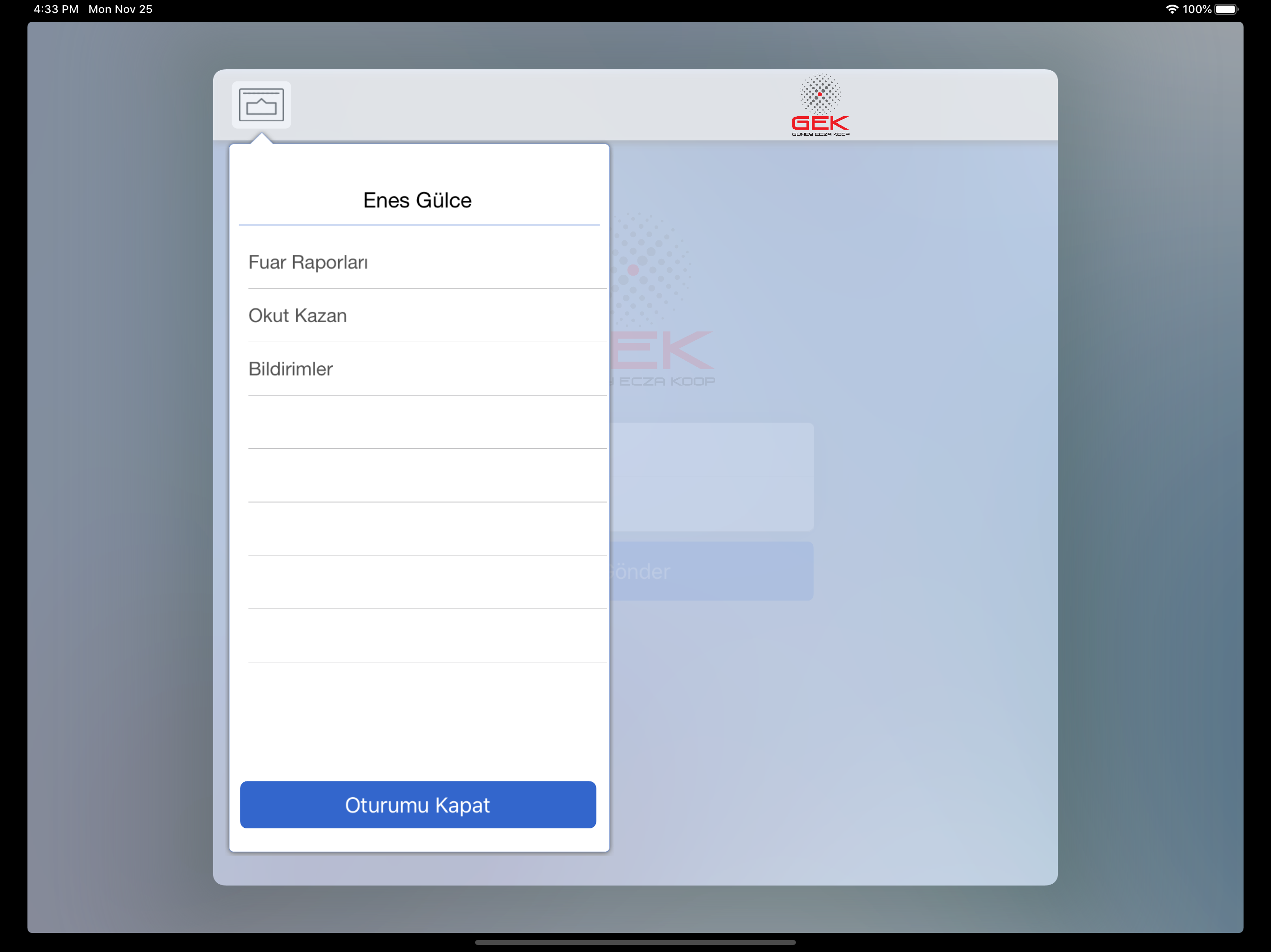 Gekvizyon Rapor screenshot 4