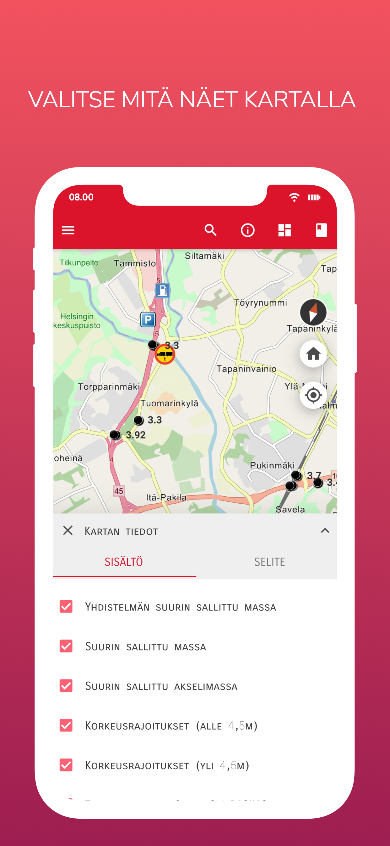 Tietorahdin kartta