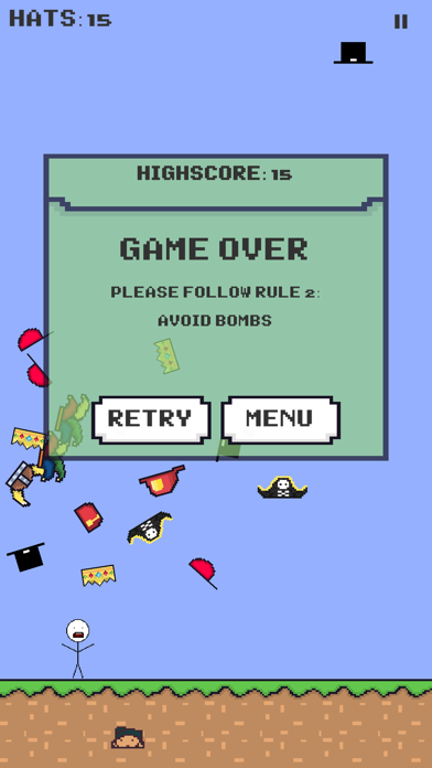 Hat The Game schermata del gioco