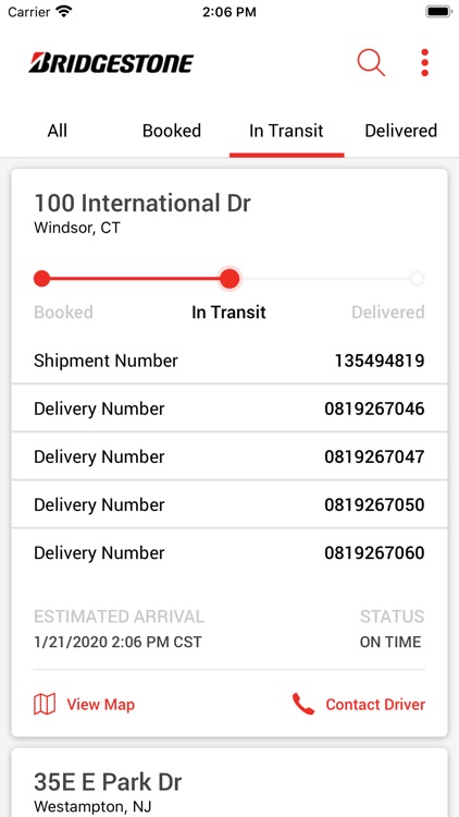 Bridgestone Delivery Tracker