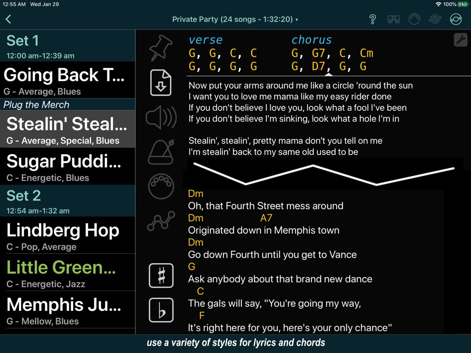 Set List Maker ipad screenshot 3