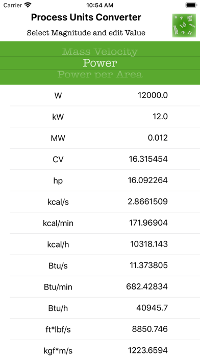 Screenshot #2 pour Process Units Converter