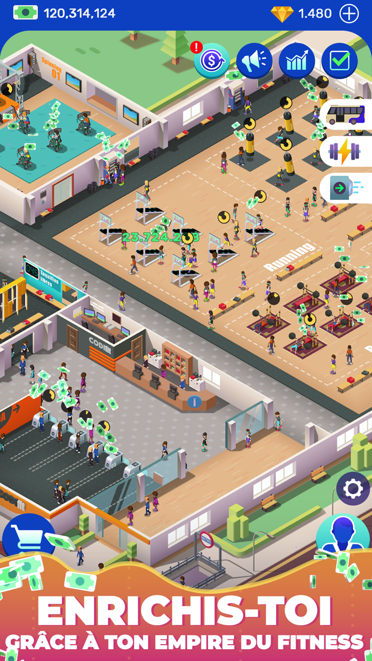 Idle Fitness Gym Tycoon - Game Hack screenshot 2 - iOS game interface