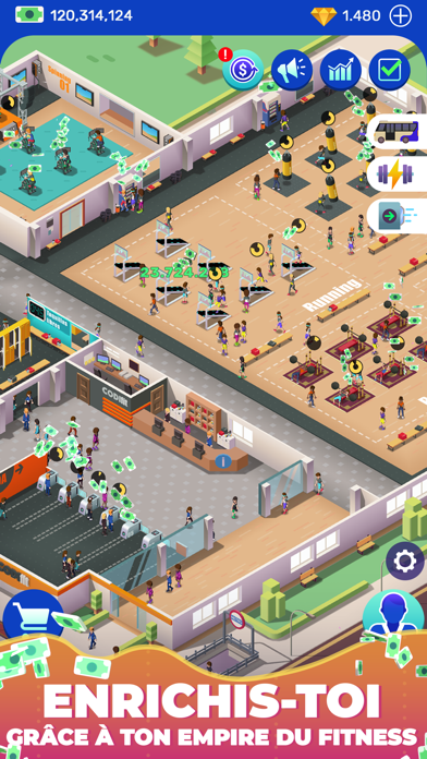 Screenshot #2 pour Idle Fitness Gym Tycoon - Game