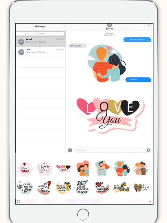 Screenshot #4 for Valentine's Stickers !