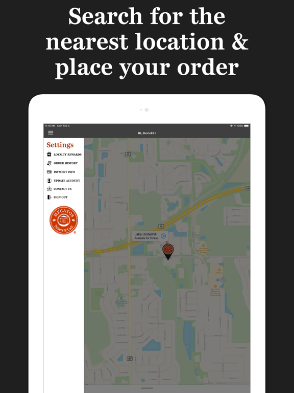 Mecatos Bakery & Cafe iPad screenshot 1 - Food & Drink app