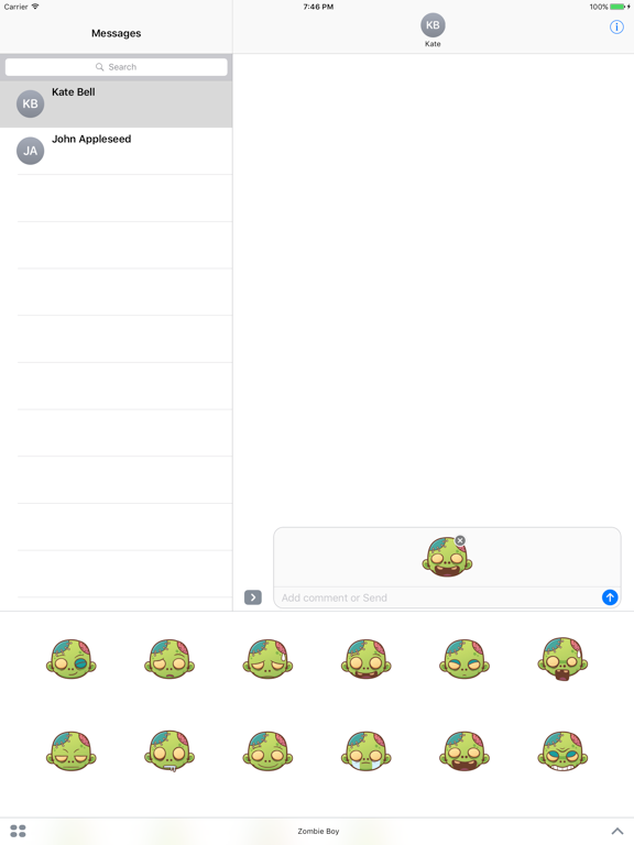 Screenshot #6 pour Sticker Me Zombie Boy