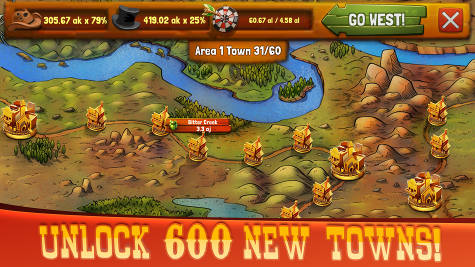 #6. Wild West: Idle Tycoon Clicker (iOS) 由: Tamasenco