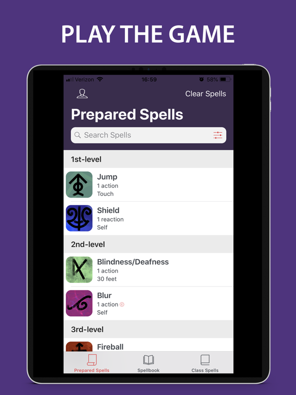 Spell Slots 5e iPad screenshot 4 - Entertainment app
