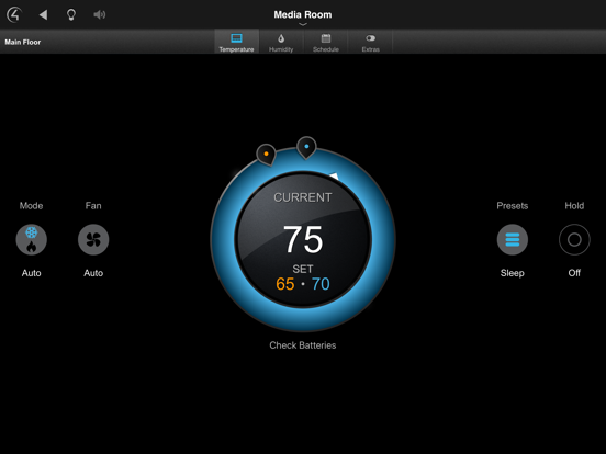 Control4 for OS 2 iPad screenshot