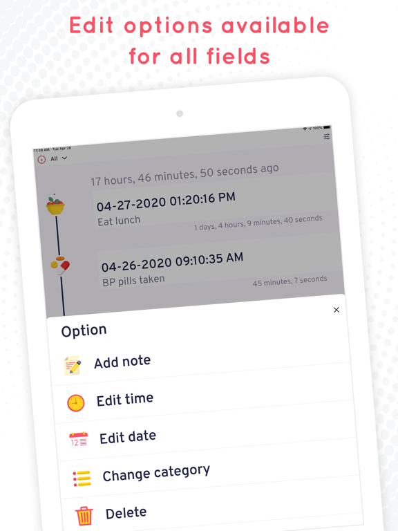 Timestamper: Activity Tracker iPad screenshot 4 - Productivity app