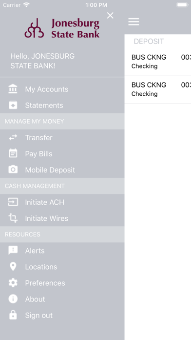 JSB Business Banking Screenshot