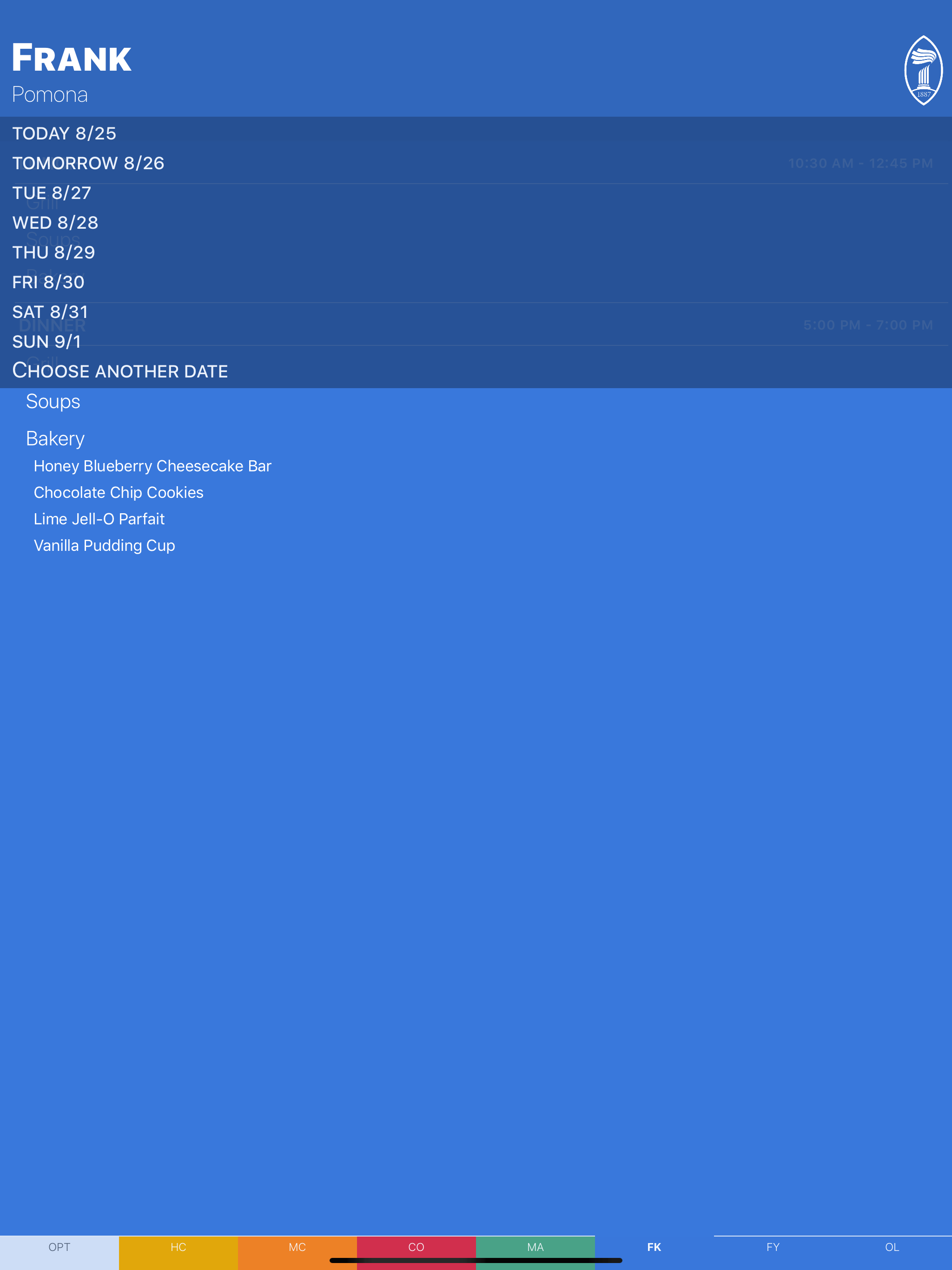 5Cs Menu