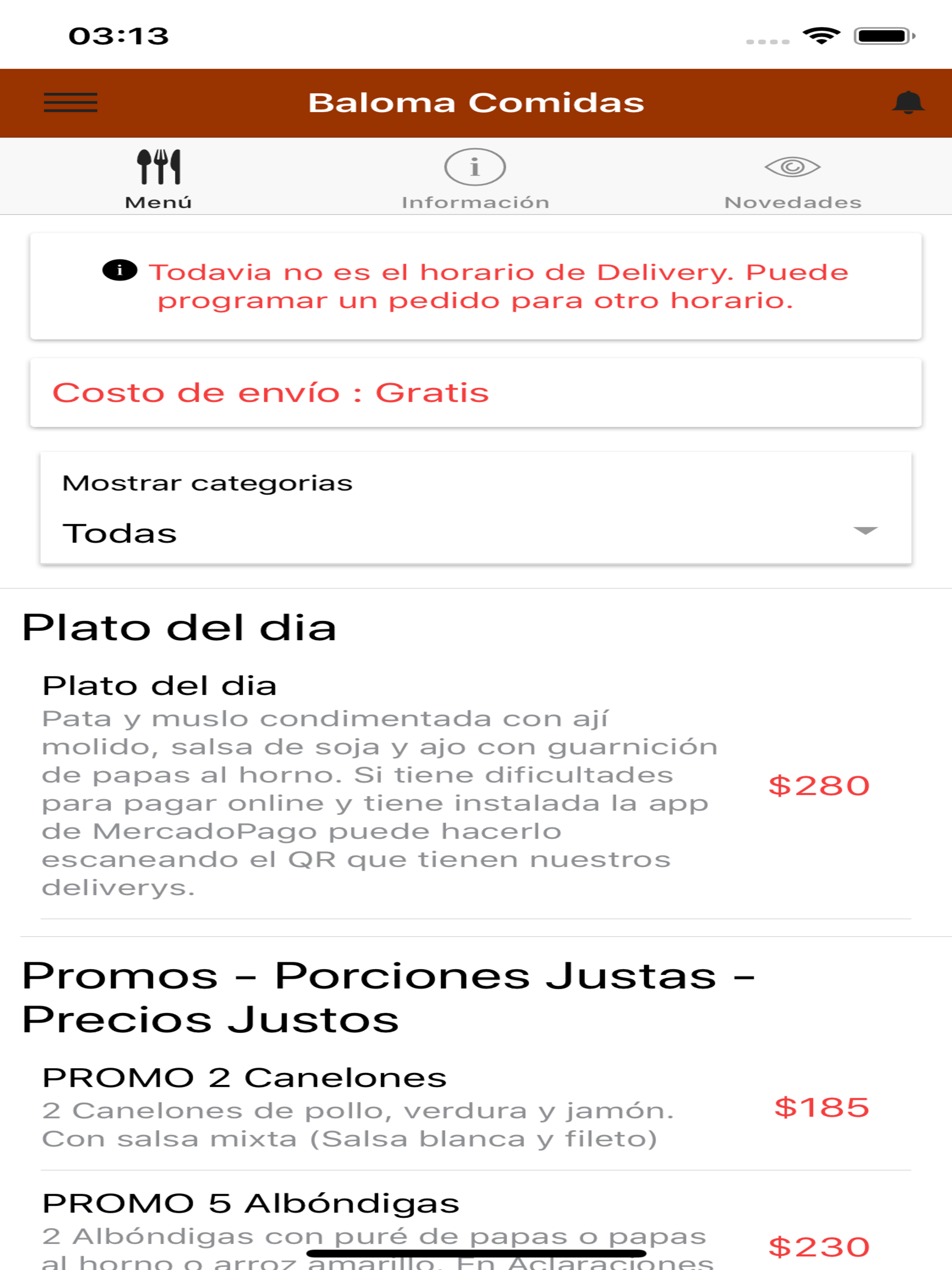 Baloma Comidas screenshot 4