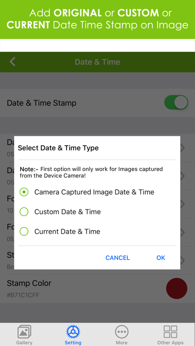 Add Text & Timestamp to Photos Screenshot