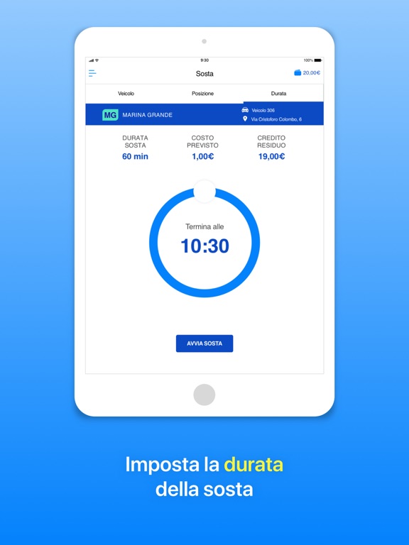Vivi Scilla Parcheggi e Sosta iPad screenshot