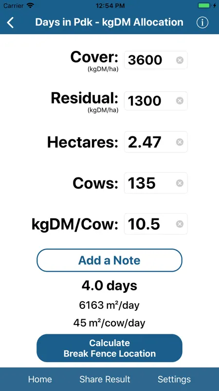 Grazing Calculator screenshot 2 of 7