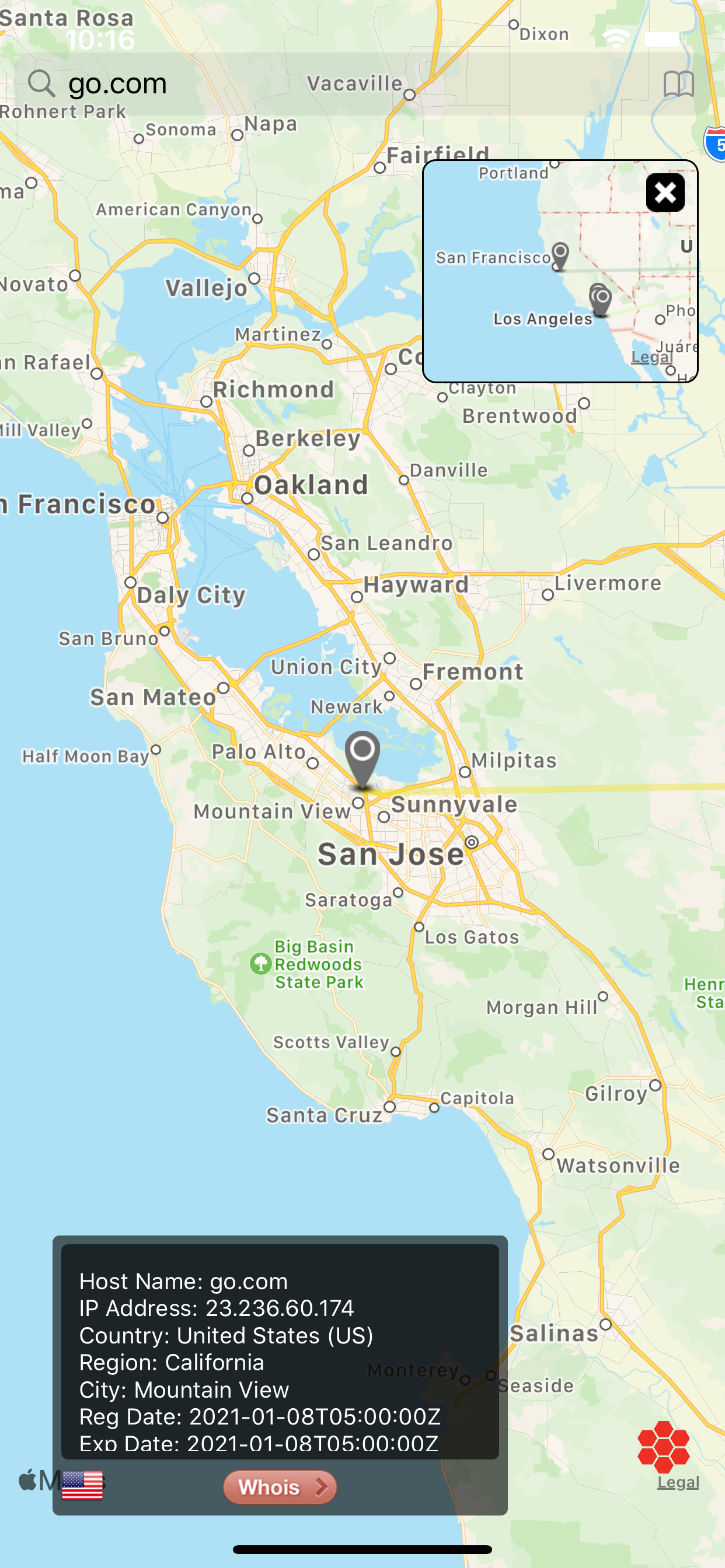 IP Trackers - visual trace