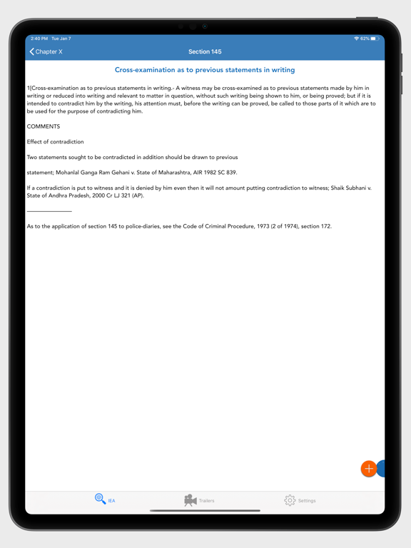 IEA - Indian Evidence Act iPad screenshot
