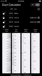 Duct Calculator screenshot