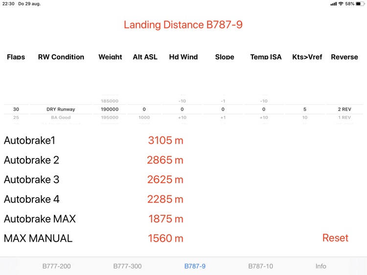 B777/787 Landing Distance