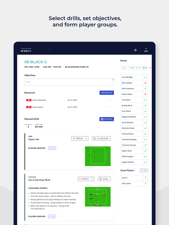 PlayMetrics iPad screenshot 4 - Sports app